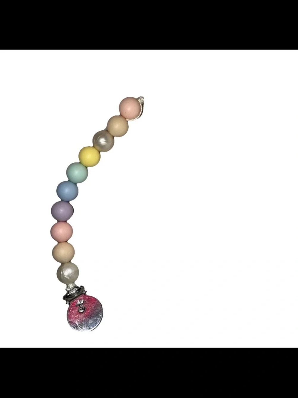 Loulou Lollipop Silicone Pacifier Clip - Cotton Candy Pastel